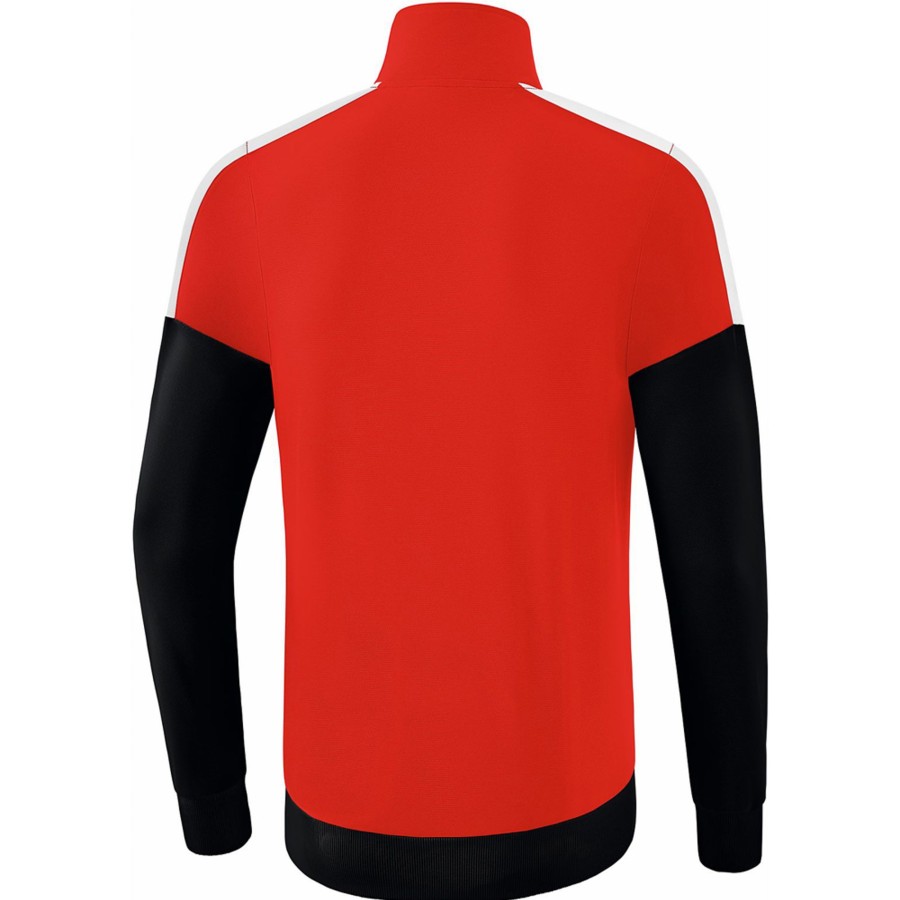 Herren Erima Jacken | Erima Herren Trainingsjacke Squad Rot-Schwarz-Weis