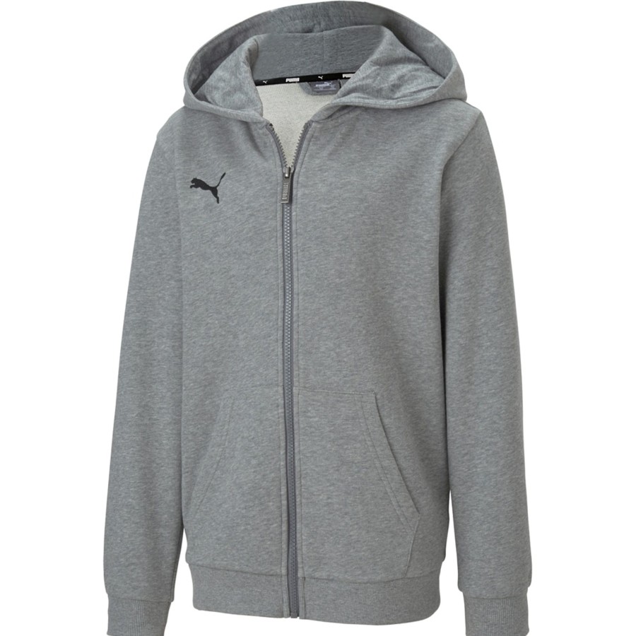 Kinder Puma Hoodies | Puma Kinder Zip-Hoodie Teamgoal 23 Casuals Grau