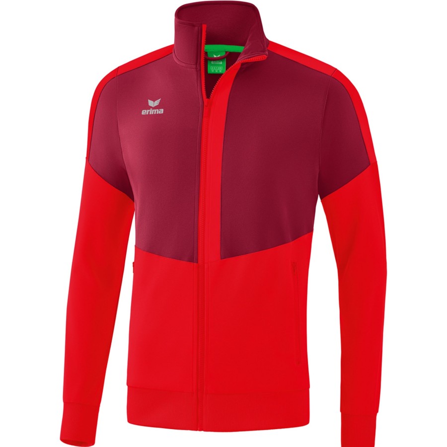 Kinder Erima Jacken | Erima Kinder Trainingsjacke Squad Rot