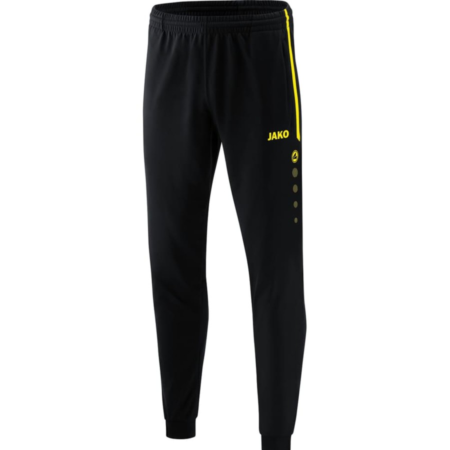 Herren Jako Trainingshosen | Jako Competition 2.0 Polyesterhose Schwarz-Neongelb