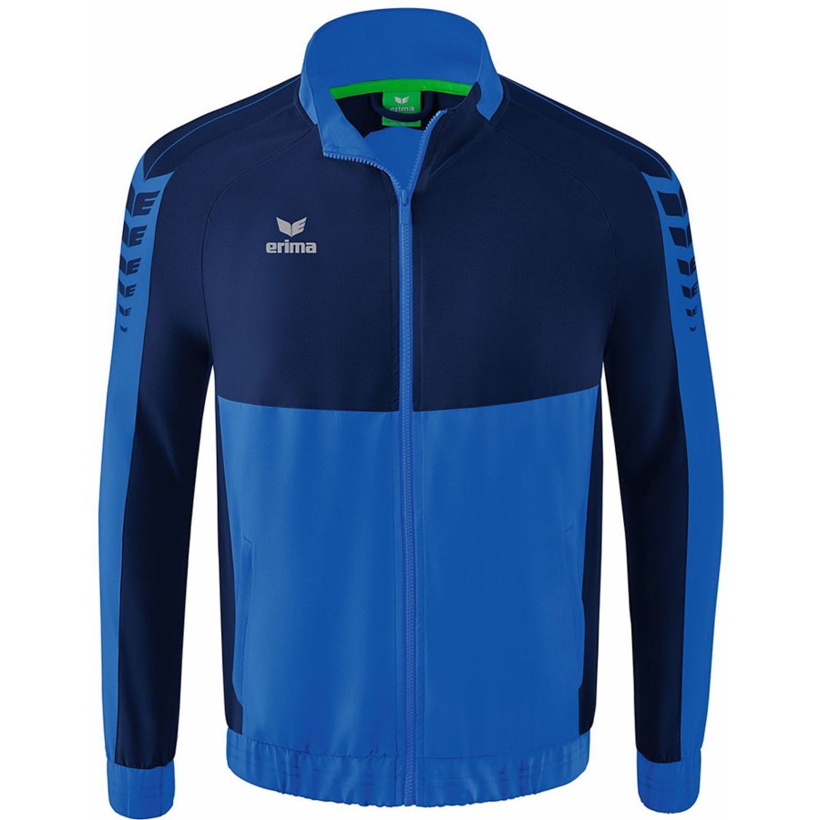 Herren Erima Jacken | Erima Herren Prasentationsjacke Six Wings Blau