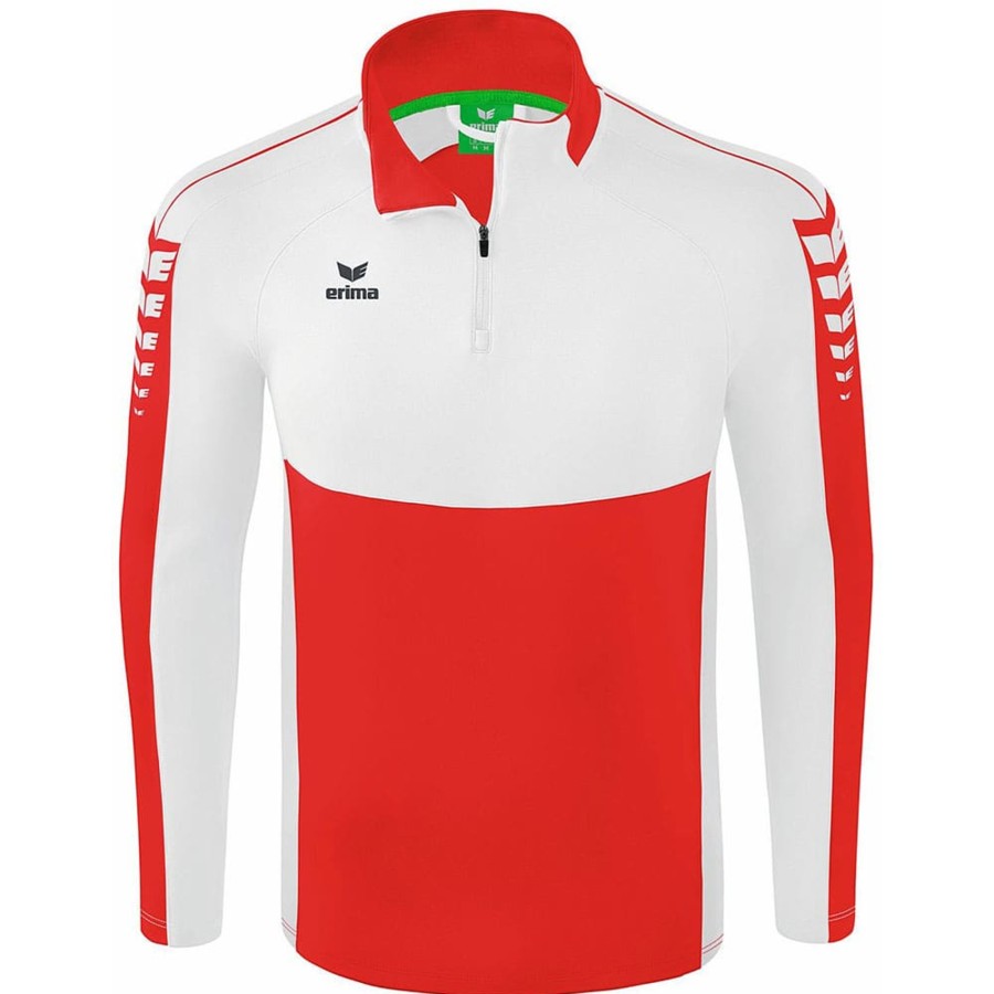 Kinder Erima Sweatshirts | Erima Kinder Trainingstop Six Wings Rot-Weis