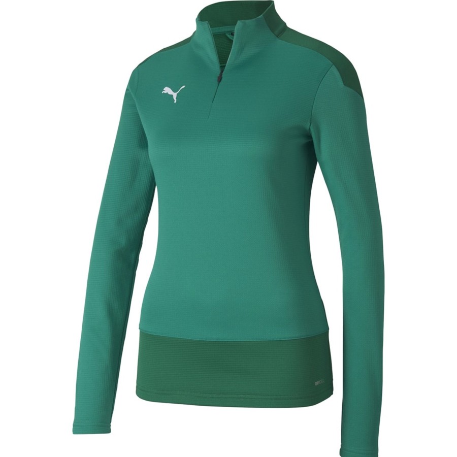 Damen Puma Sweatshirts | Puma Damen 1/4 Zip Top Teamgoal 23 Grun