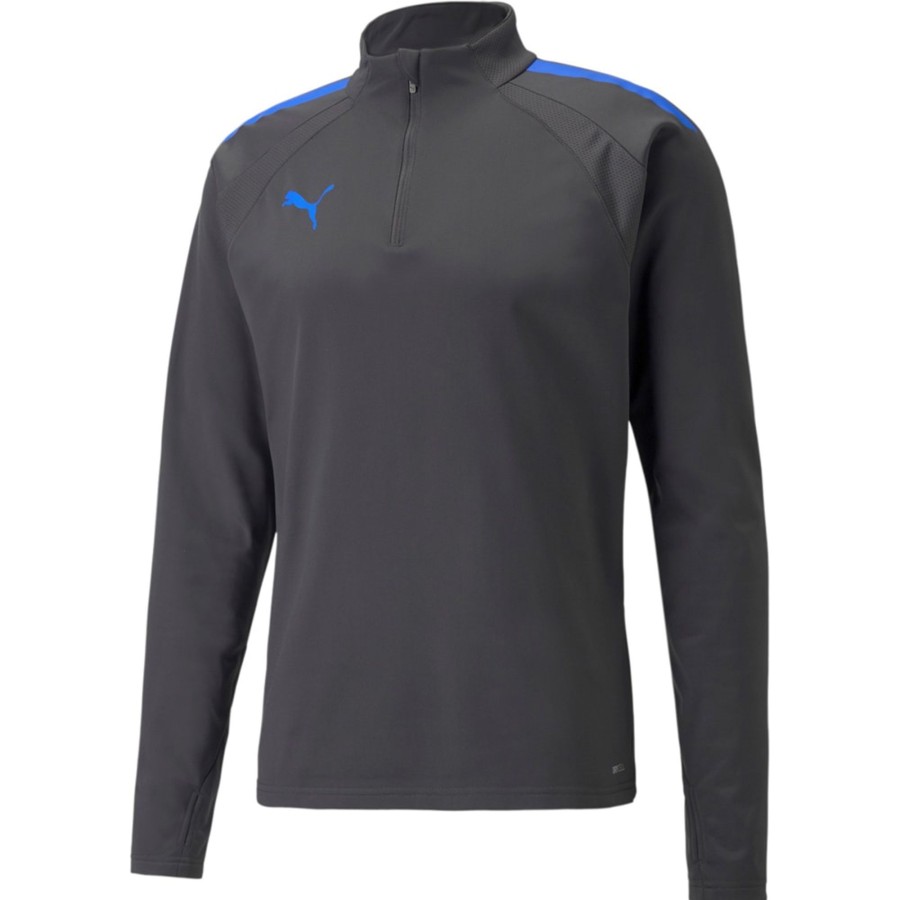 Herren Puma Sweatshirts | Puma 1/4 Zip Top Teamliga Schwarz-Blau