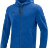 Herren Jako Jacken | Jako Premium Basics Kapuzenjacke Royal Meliert