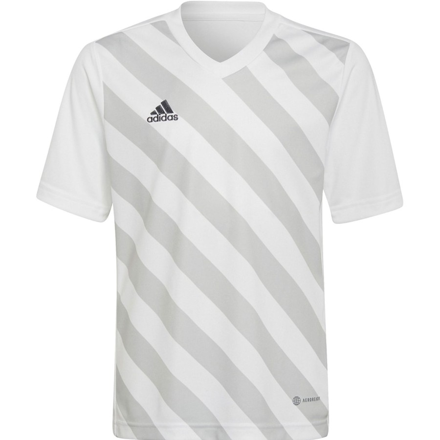 Kinder Adidas Trikots | Adidas Kinder Gfx Trikot Entrada 22 Weis-Grau