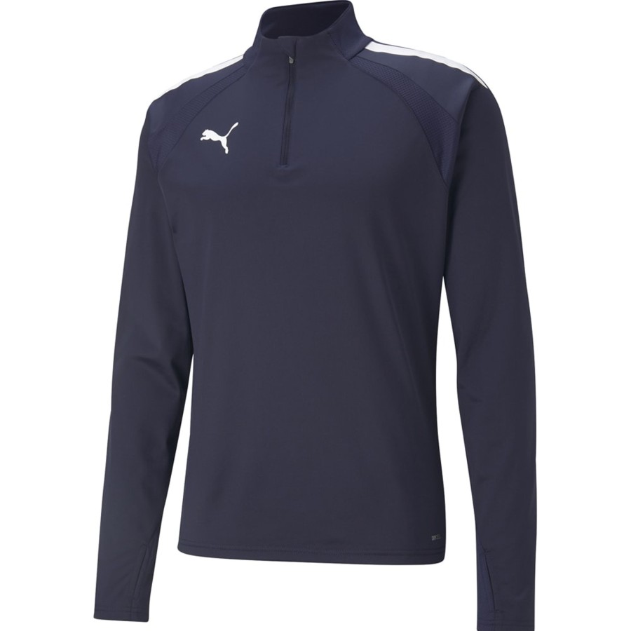 Kinder Puma Sweatshirts | Puma Kinder 1/4 Zip Top Teamliga Blau-Weis