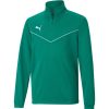 Kinder Puma Sweatshirts | Puma Kinder 1/4 Zip Top Teamrise Grun-Weis