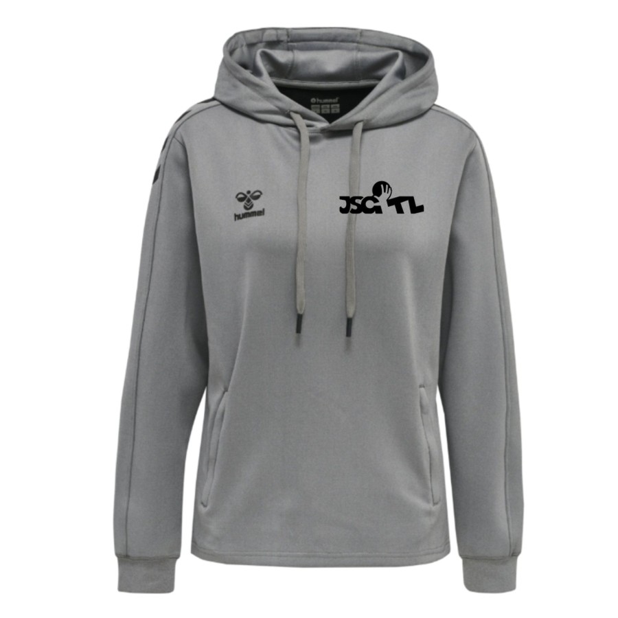 Damen Hummel Hoodies | Jsg Tecklenburger Land Core Xk Damen Poly Sweat Hoodie Anthrazit-Schwarz