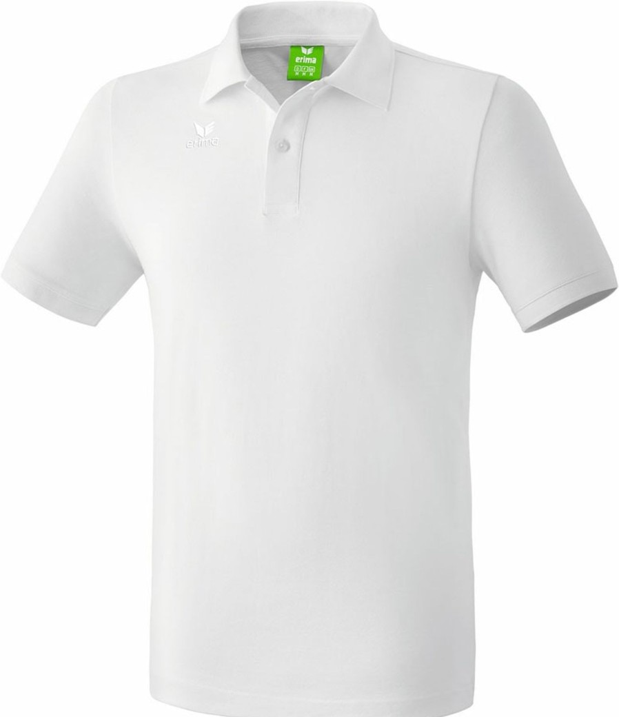 Herren Erima Polo-Shirts | Erima Basic Teamsport Poloshirt Weis