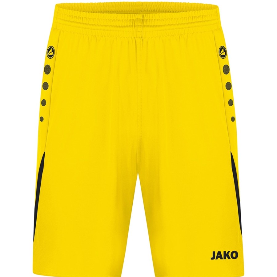 Damen Jako Shorts | Jako Damen Sporthose Challenge Gelb-Schwarz