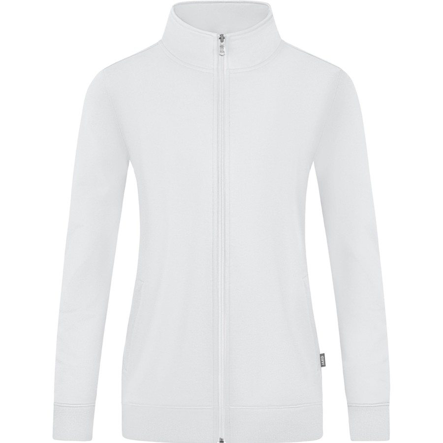 Damen Jako Jacken | Jako Damen Sweatjacke Doubletex Weis