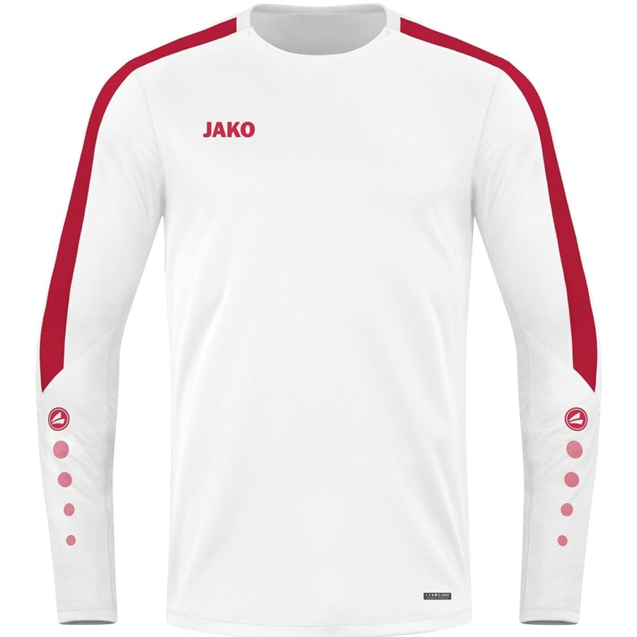 Herren Jako Sweatshirts | Jako Herren Sweat Power Weis/Rot