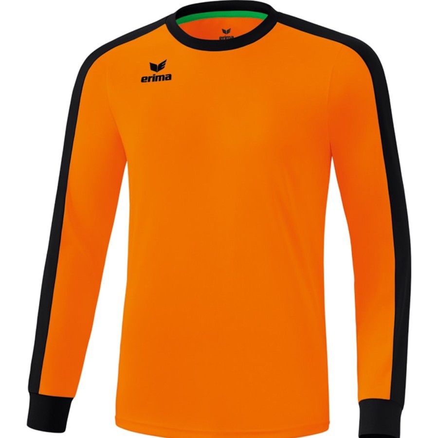 Kinder Erima Trikots | Erima Kinder Langarm Trikot Retro Star Orange-Schwarz