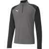 Kinder Puma Sweatshirts | Puma Kinder 1/4 Zip Top Teamliga Grau-Schwarz