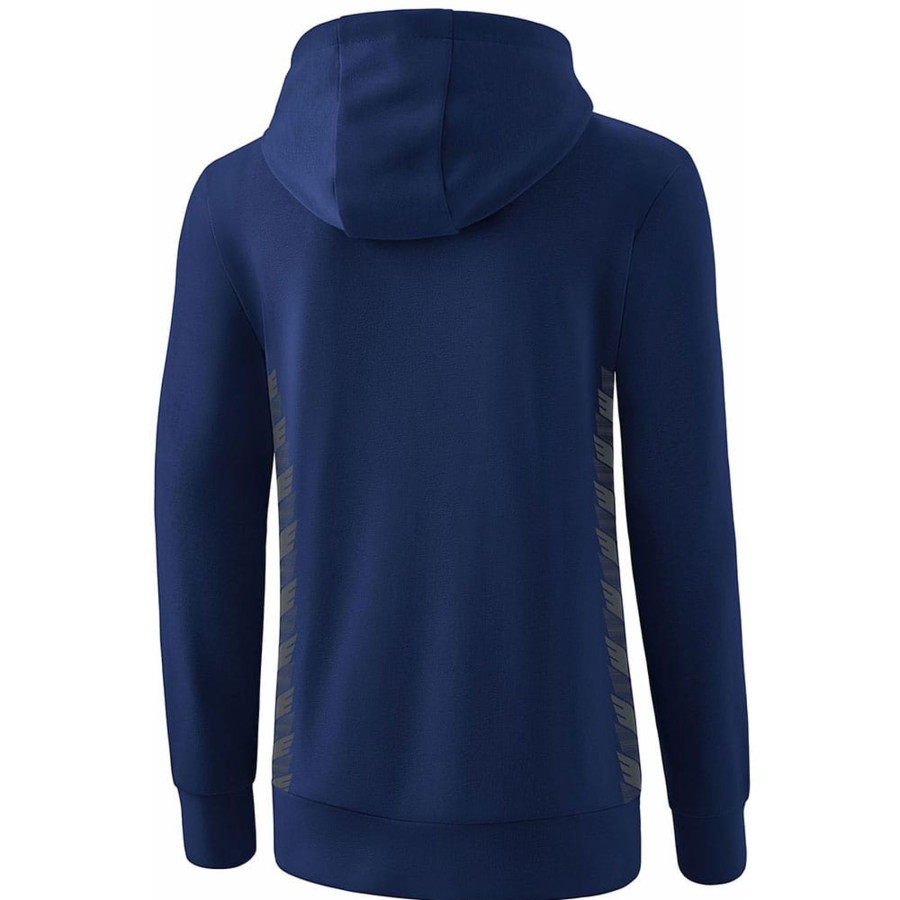 Damen Erima Hoddies | Erima Damen Kapuzensweat Essential Team Blau-Grau