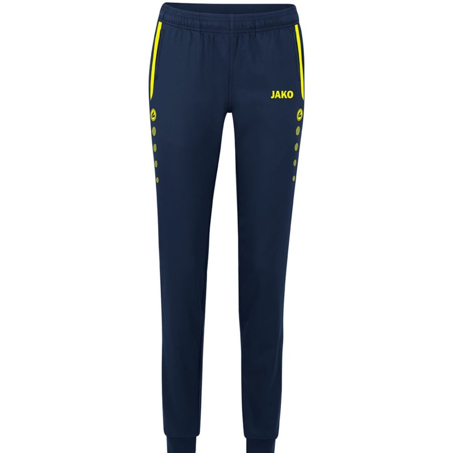 Damen Jako Trainingshosen | Jako Damen Prasentationshose Allround Blau-Gelb