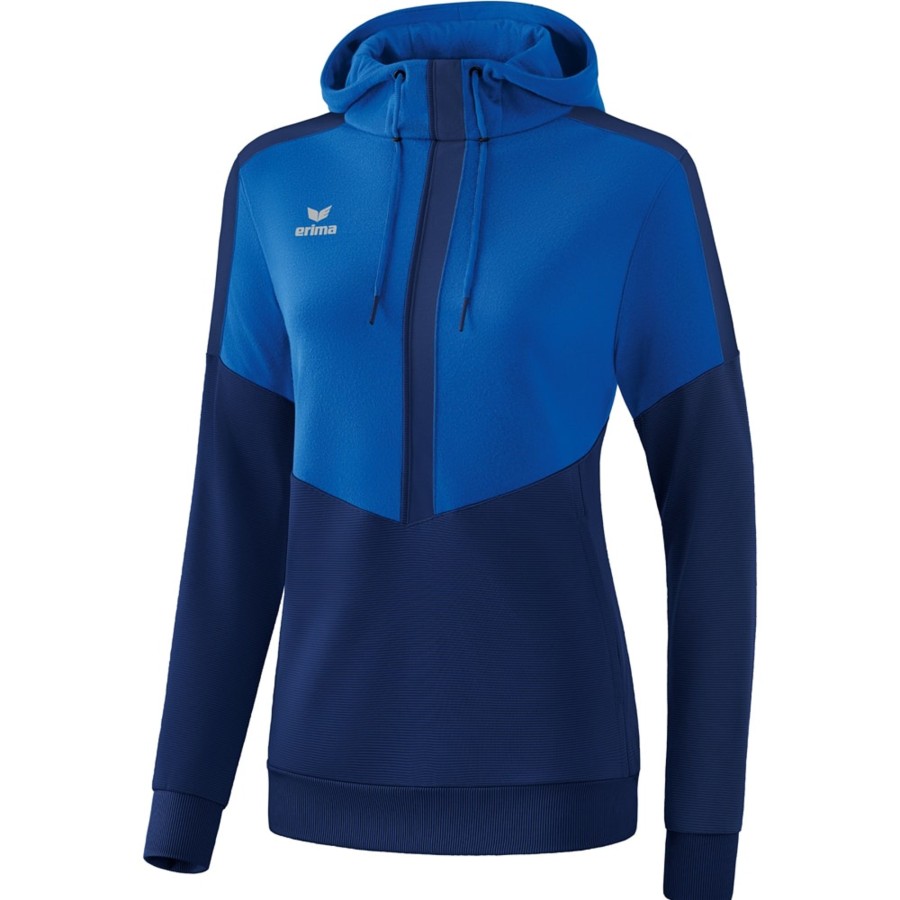 Damen Erima Hoddies | Erima Damen Hoodie Squad Blau