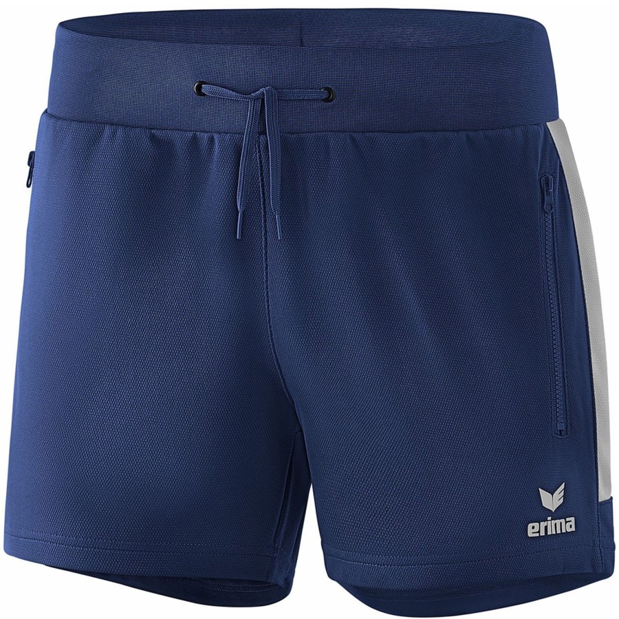 Damen Erima Shorts | Erima Damen Training Shorts Squad Blau-Grau