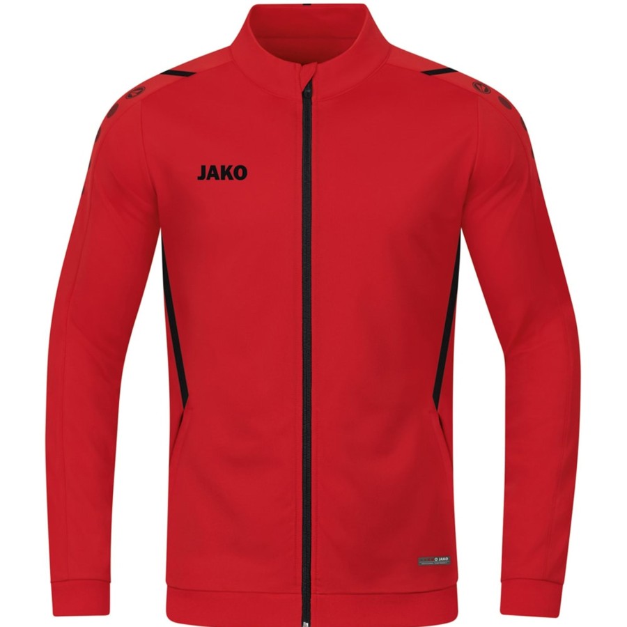 Herren Jako Jacken | Jako Herren Polyesterjacke Challenge Rot-Schwarz