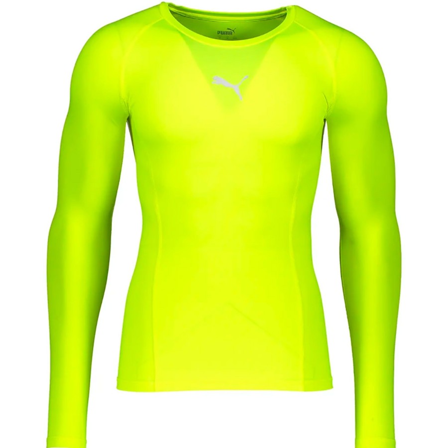 Herren Puma Baselayer | Puma Baselayer Langarm Shirt Liga Gelb