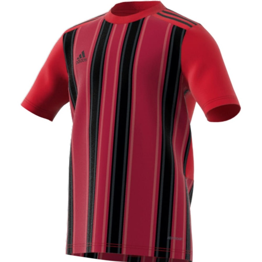 Kinder Adidas Trikots | Adidas Kinder Kurzarm Trikot Striped 21 Rot-Schwarz