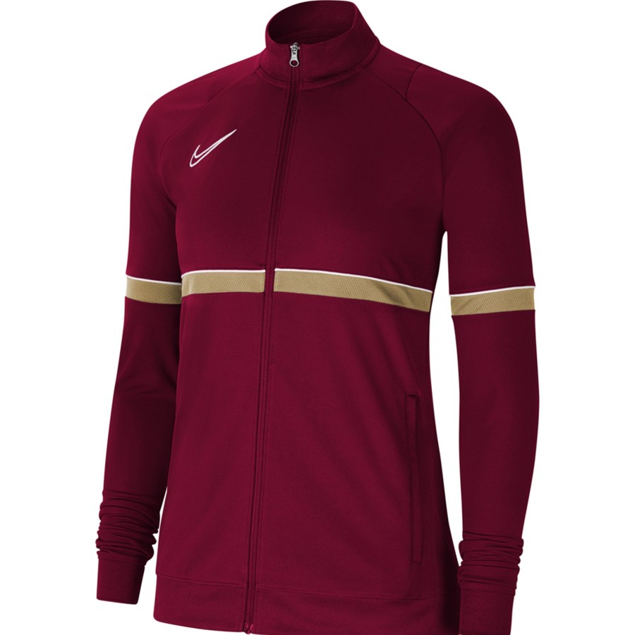 Damen Nike Jacken | Nike Damen Trainingsjacke Academy 21 Rot-Gold