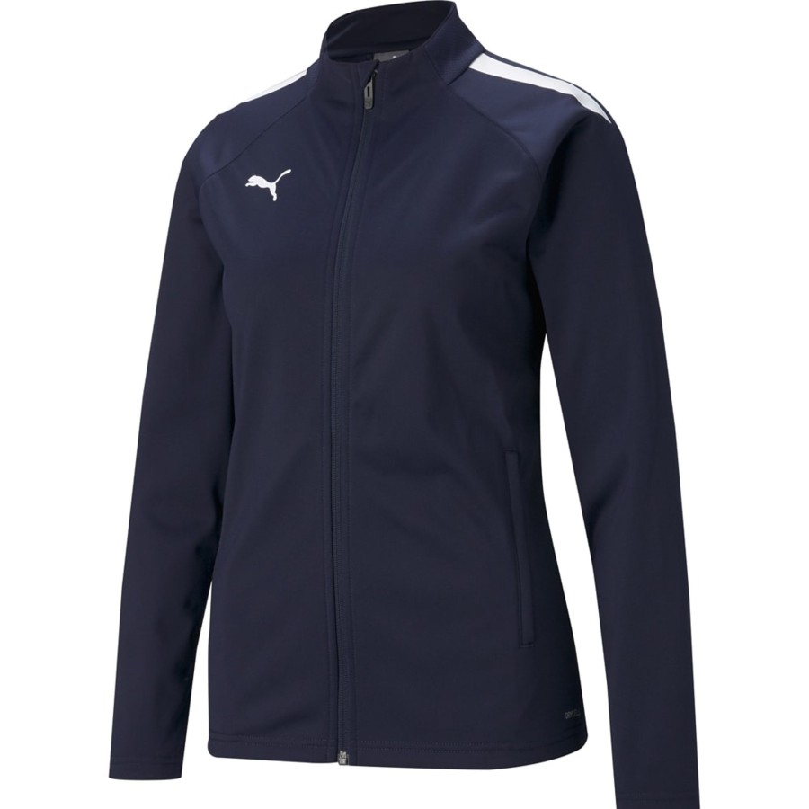 Damen Puma Jacken | Puma Damen Trainingsjacke Teamliga Blau-Weis