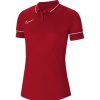 Damen Nike Polo-Shirts | Nike Damen Poloshirt Academy 21 Rot