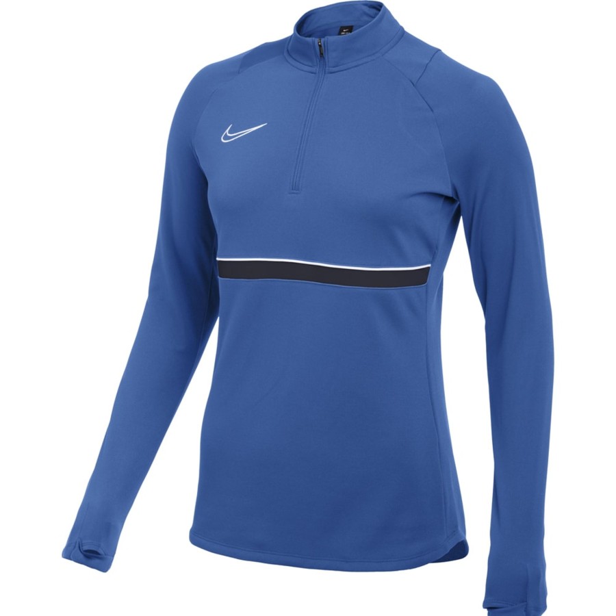 Damen Nike Trikots | Nike Damen Langarm Drill Top Academy 21 Blau