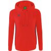 Damen Erima Hoddies | Erima Damen Kapuzensweat Essential Team Rot-Grau