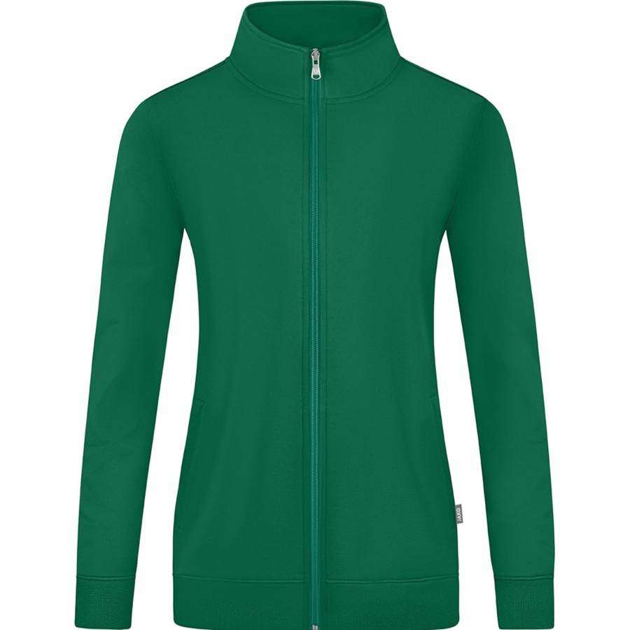 Damen Jako Jacken | Jako Damen Sweatjacke Doubletex Grun