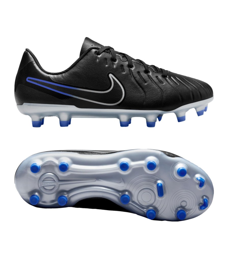 Sportschuhe Nike Nike Fusballschuhe | Nike Fusballschuh Kinder Tiempo Legend X Club Fg/Mg Shadow Schwarz Silber Blau