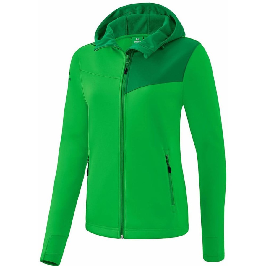 Damen Erima Jacken | Erima Damen Softshelljacke Performance Grun