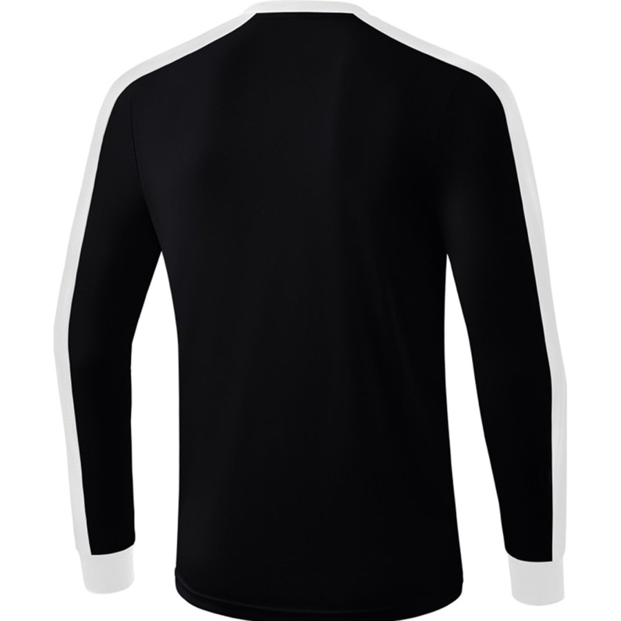 Herren Erima Trikots | Erima Herren Langarm Trikot Retro Star Schwarz-Weis