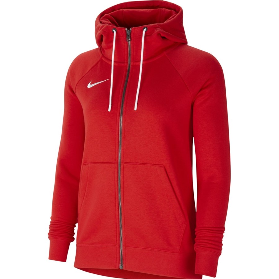 Damen Nike Jacken | Nike Damen Full Zip Fleece Hoodie Park 20 Rot