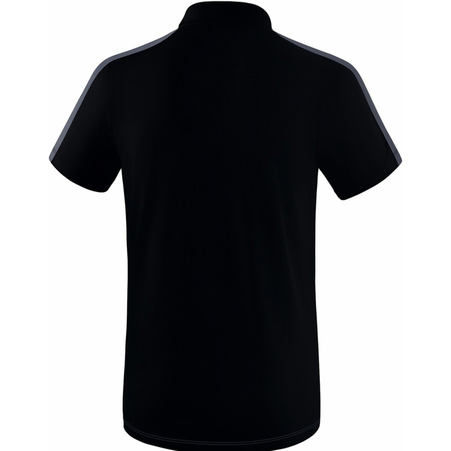 Herren Erima Polo-Shirts | Erima Herren Poloshirt Squad Schwarz-Grau