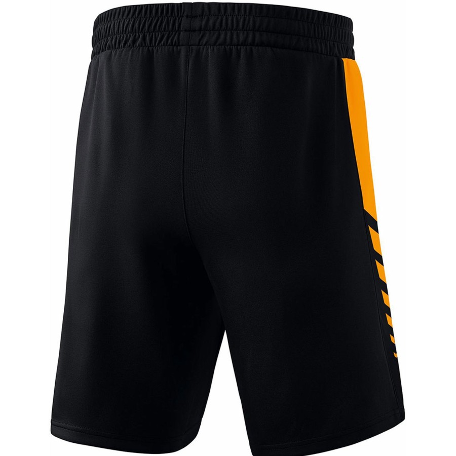 Kinder Erima Shorts | Erima Kinder Training Shorts Six Wings Schwarz-Orange