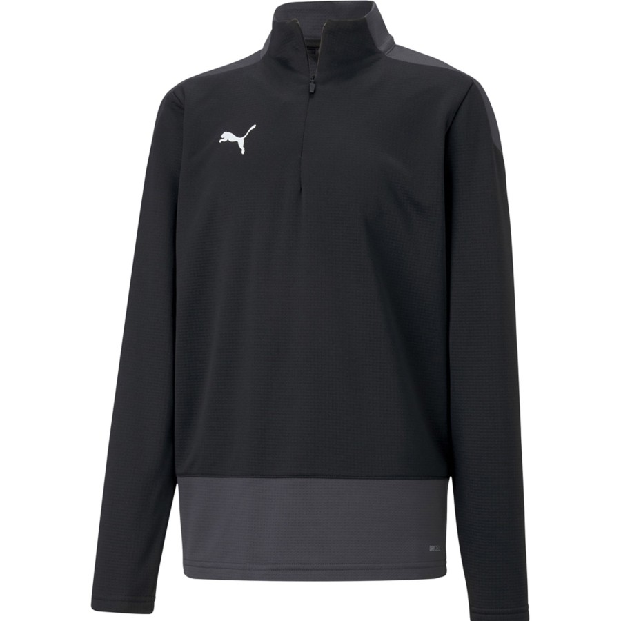 Kinder Puma Sweatshirts | Puma Kinder Training 1/4 Zip Top Teamgoal 23 Schwarz-Grau