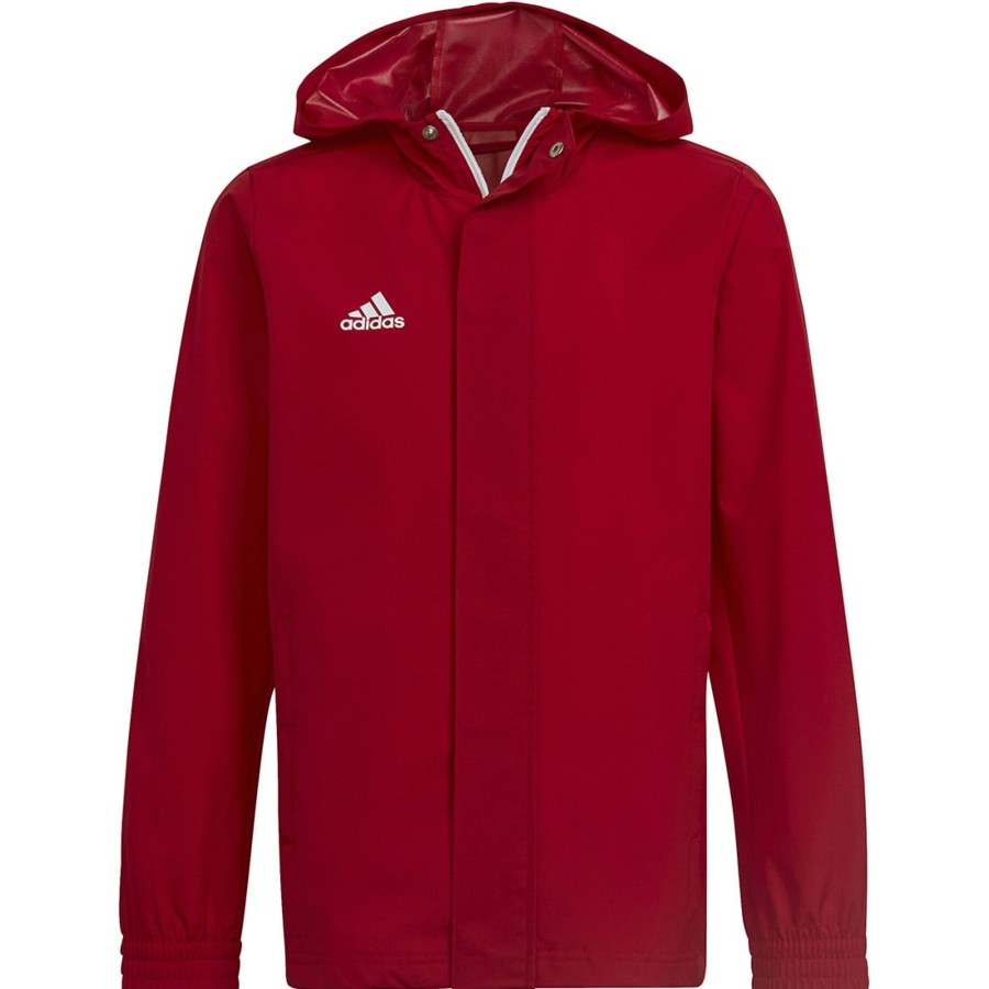 Kinder Adidas Jacken | Adidas Kinder Allwetterjacke Entrada 22 Rot