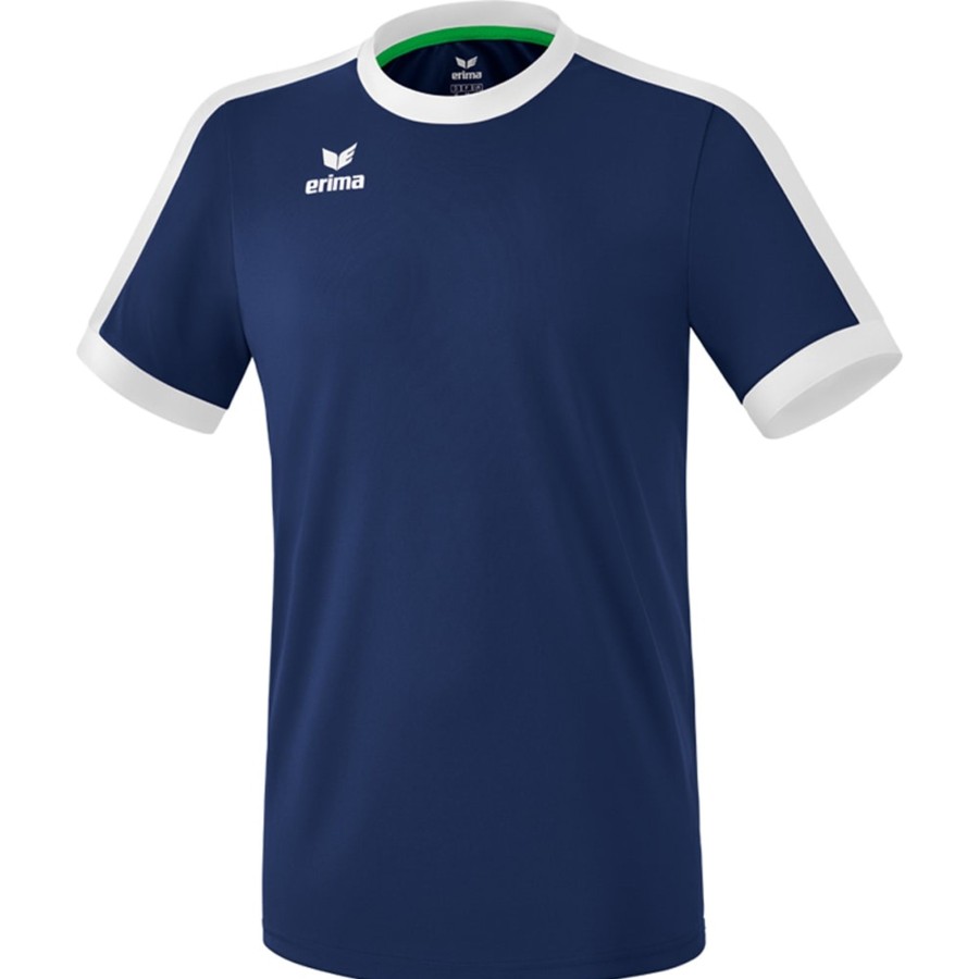 Kinder Erima Trikots | Erima Kinder Kurzarm Trikot Retro Star Blau-Weis