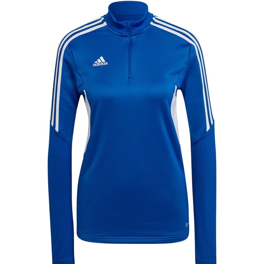 Damen Adidas Sweatshirts | Adidas Damen Trainingstop Condivo 22 Blau-Weis