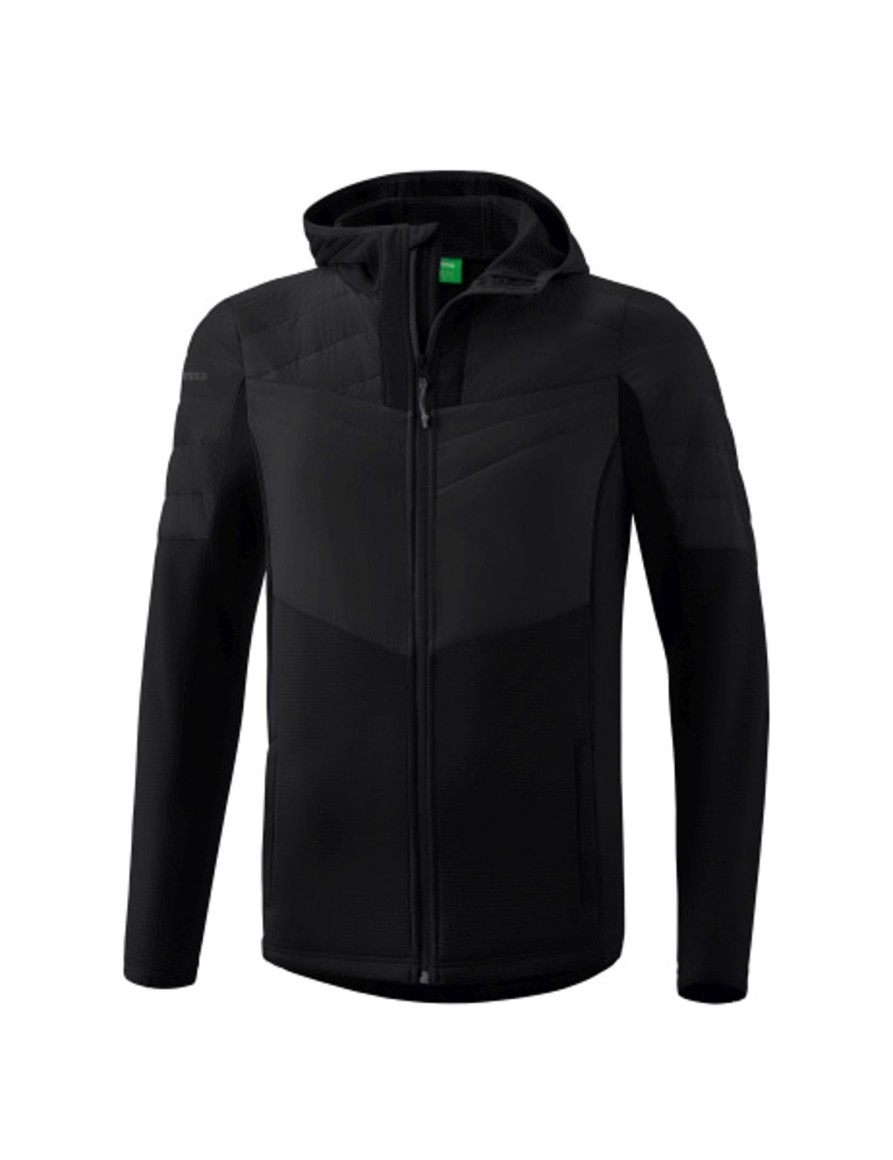 Herren Erima Jacken | Erima Hybrid Jacke Schwarz Gunstig