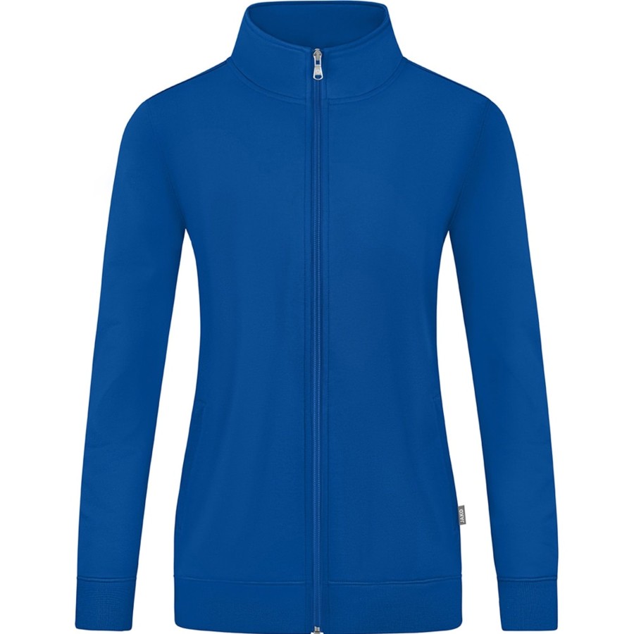 Damen Jako Jacken | Jako Damen Sweatjacke Doubletex Blau