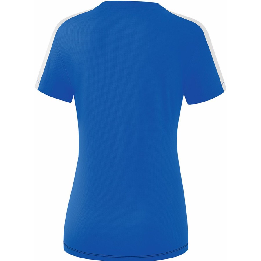 Damen Erima T-Shirts | Erima Damen T-Shirt Squad Blau-Schwarz-Weis