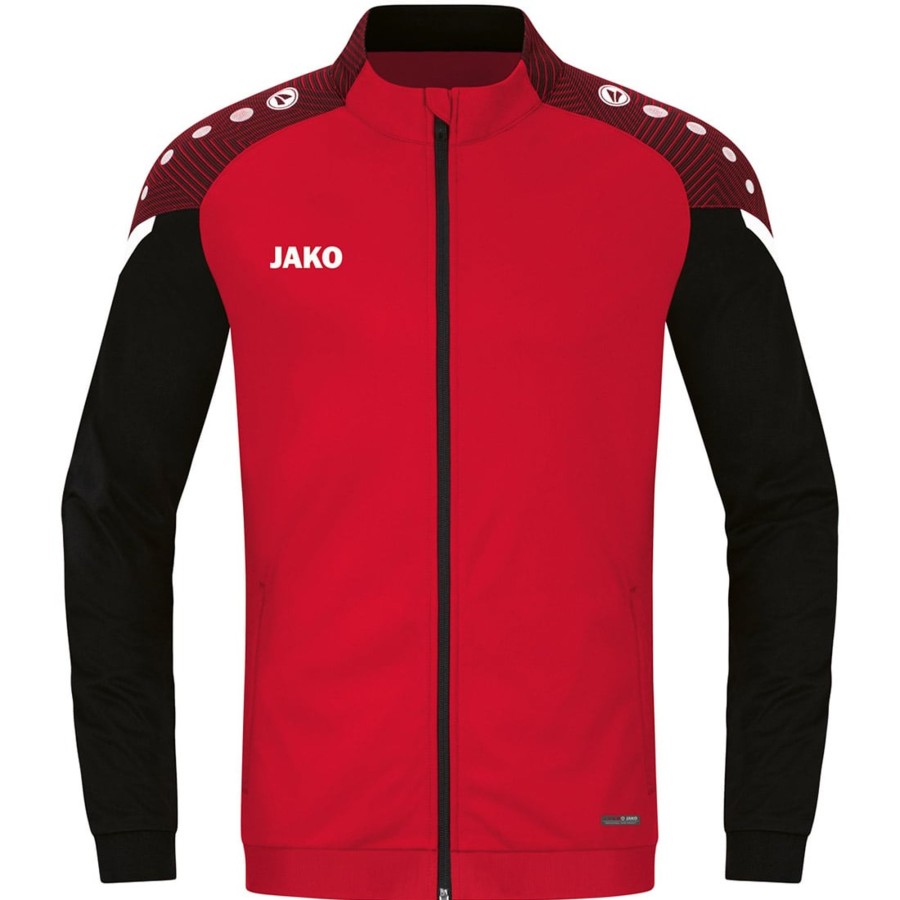 Kinder Jako Jacken | Jako Kinder Polyesterjacke Performance Rot-Schwarz