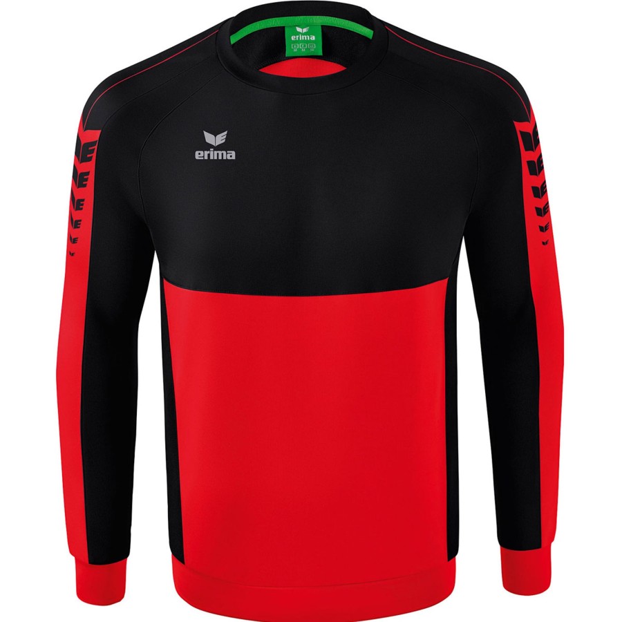 Kinder Erima Sweatshirts | Erima Kinder Sweatshirt Six Wings Rot-Schwarz