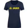 Damen Jako T-Shirts | Jako Damen T-Shirt Promo Blau-Gelb