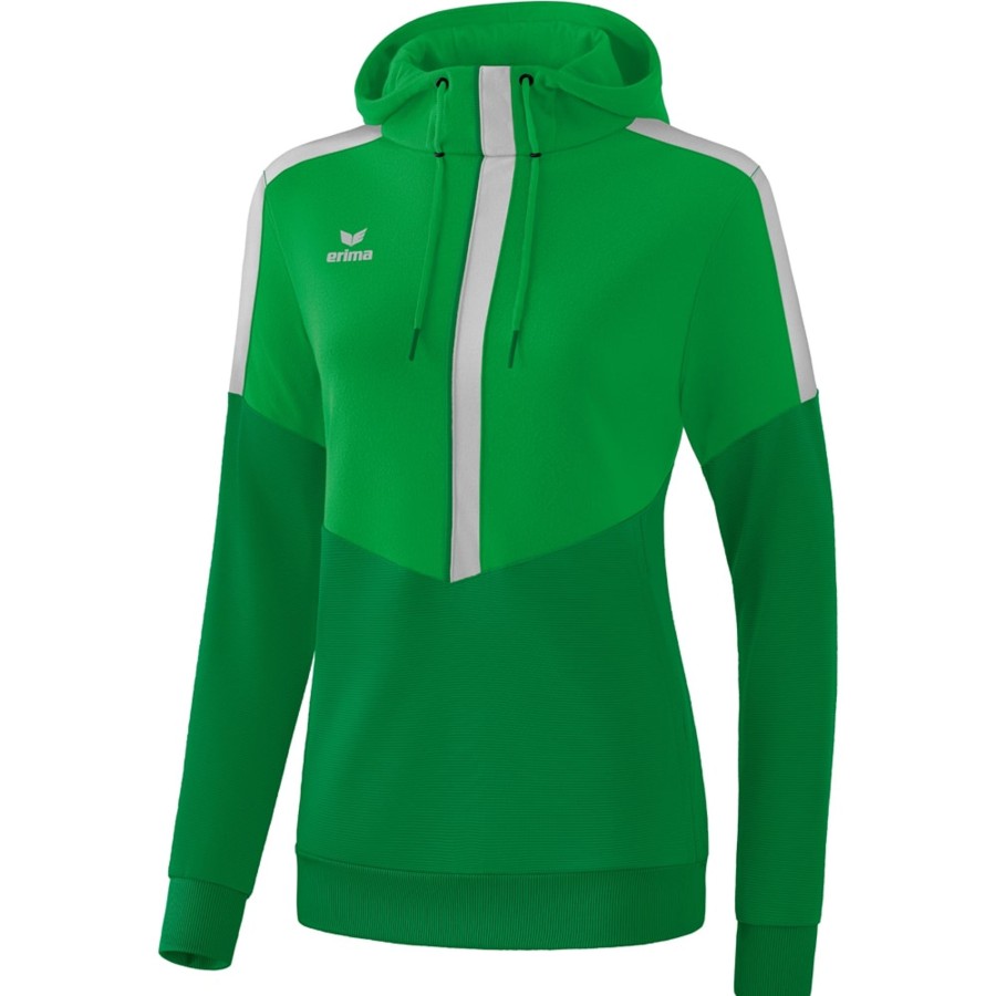 Damen Erima Hoddies | Erima Damen Hoodie Squad Grun-Grau