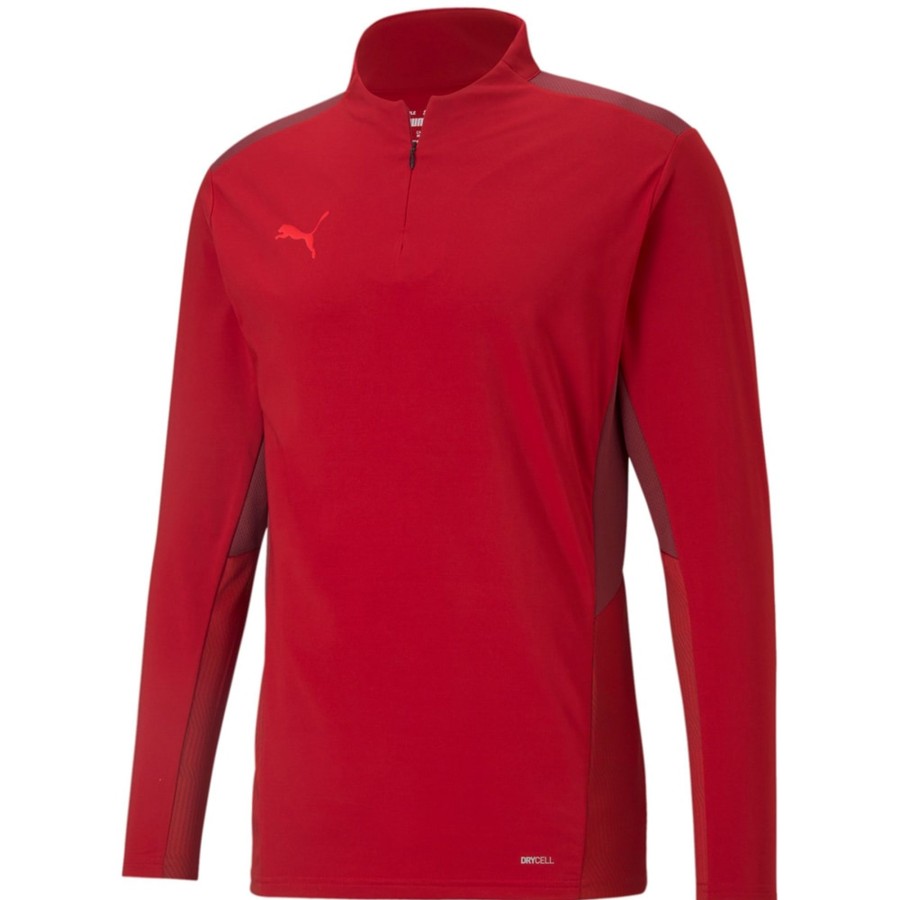 Herren Puma Sweatshirts | Puma 1/4 Zip Top Teamcup Rot